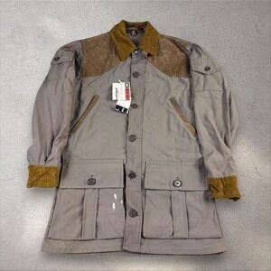 NWT Vintage 60s 10X Canvas Bird Hunting Jacket‎ Men's Small Cord Collar Coat